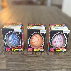 Schylling NeeDoh Swirlie Eggs Novelty Colorful Sensory Fidget Stress Relief Toy